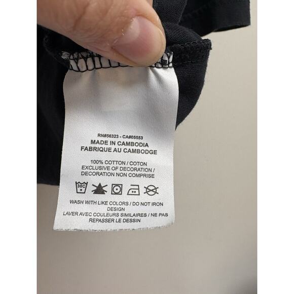 Nike Women's Cropped Loose Fit T-Shirt Black White Logo Size Small - Picture 5 of 5